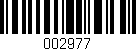Código de barras (EAN, GTIN, SKU, ISBN): '002977'