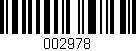 Código de barras (EAN, GTIN, SKU, ISBN): '002978'