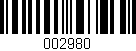 Código de barras (EAN, GTIN, SKU, ISBN): '002980'