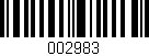 Código de barras (EAN, GTIN, SKU, ISBN): '002983'