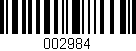 Código de barras (EAN, GTIN, SKU, ISBN): '002984'