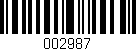Código de barras (EAN, GTIN, SKU, ISBN): '002987'