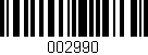 Código de barras (EAN, GTIN, SKU, ISBN): '002990'