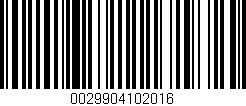 Código de barras (EAN, GTIN, SKU, ISBN): '0029904102016'