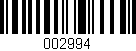 Código de barras (EAN, GTIN, SKU, ISBN): '002994'