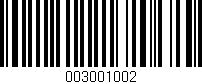 Código de barras (EAN, GTIN, SKU, ISBN): '003001002'
