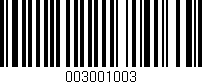 Código de barras (EAN, GTIN, SKU, ISBN): '003001003'