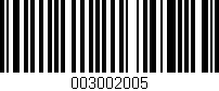 Código de barras (EAN, GTIN, SKU, ISBN): '003002005'