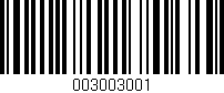 Código de barras (EAN, GTIN, SKU, ISBN): '003003001'