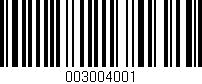 Código de barras (EAN, GTIN, SKU, ISBN): '003004001'