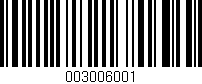 Código de barras (EAN, GTIN, SKU, ISBN): '003006001'