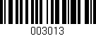 Código de barras (EAN, GTIN, SKU, ISBN): '003013'