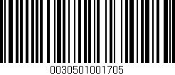 Código de barras (EAN, GTIN, SKU, ISBN): '0030501001705'