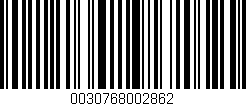Código de barras (EAN, GTIN, SKU, ISBN): '0030768002862'