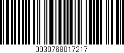 Código de barras (EAN, GTIN, SKU, ISBN): '0030768017217'