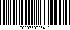 Código de barras (EAN, GTIN, SKU, ISBN): '0030768026417'