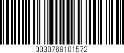 Código de barras (EAN, GTIN, SKU, ISBN): '0030768101572'