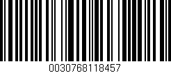 Código de barras (EAN, GTIN, SKU, ISBN): '0030768118457'