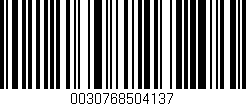 Código de barras (EAN, GTIN, SKU, ISBN): '0030768504137'