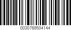 Código de barras (EAN, GTIN, SKU, ISBN): '0030768504144'