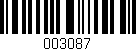 Código de barras (EAN, GTIN, SKU, ISBN): '003087'