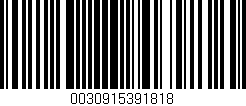 Código de barras (EAN, GTIN, SKU, ISBN): '0030915391818'