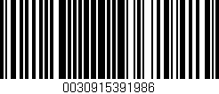 Código de barras (EAN, GTIN, SKU, ISBN): '0030915391986'