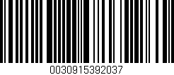 Código de barras (EAN, GTIN, SKU, ISBN): '0030915392037'