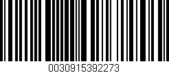 Código de barras (EAN, GTIN, SKU, ISBN): '0030915392273'
