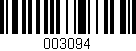 Código de barras (EAN, GTIN, SKU, ISBN): '003094'