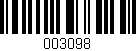 Código de barras (EAN, GTIN, SKU, ISBN): '003098'