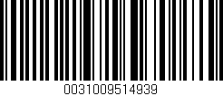 Código de barras (EAN, GTIN, SKU, ISBN): '0031009514939'