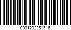 Código de barras (EAN, GTIN, SKU, ISBN): '0031262051516'