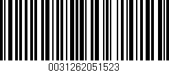 Código de barras (EAN, GTIN, SKU, ISBN): '0031262051523'