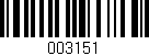 Código de barras (EAN, GTIN, SKU, ISBN): '003151'