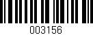 Código de barras (EAN, GTIN, SKU, ISBN): '003156'