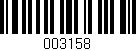 Código de barras (EAN, GTIN, SKU, ISBN): '003158'