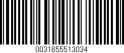 Código de barras (EAN, GTIN, SKU, ISBN): '0031655513034'