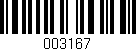Código de barras (EAN, GTIN, SKU, ISBN): '003167'