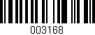 Código de barras (EAN, GTIN, SKU, ISBN): '003168'
