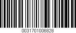 Código de barras (EAN, GTIN, SKU, ISBN): '0031701006828'