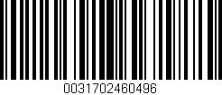 Código de barras (EAN, GTIN, SKU, ISBN): '0031702460496'