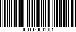 Código de barras (EAN, GTIN, SKU, ISBN): '0031970001001'