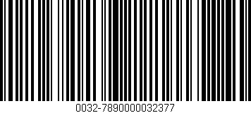 Código de barras (EAN, GTIN, SKU, ISBN): '0032-7890000032377'