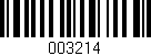 Código de barras (EAN, GTIN, SKU, ISBN): '003214'