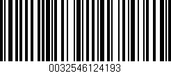 Código de barras (EAN, GTIN, SKU, ISBN): '0032546124193'
