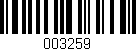Código de barras (EAN, GTIN, SKU, ISBN): '003259'