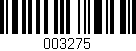 Código de barras (EAN, GTIN, SKU, ISBN): '003275'