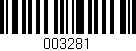 Código de barras (EAN, GTIN, SKU, ISBN): '003281'