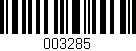 Código de barras (EAN, GTIN, SKU, ISBN): '003285'